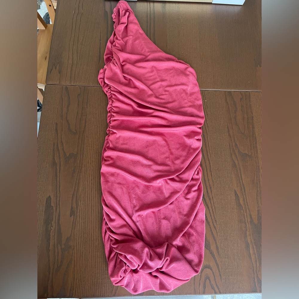 Pink One Shoulder Party Dress